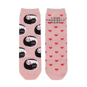 Women's cotton socks Conte Elegant Happy with "Love yourself" image-0