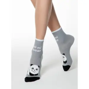 Women's Soft Cotton Panda Pattern Socks Conte Elegant Happy image-3