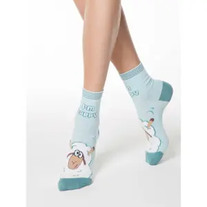 Fluffy Lamb Pattern Cotton Socks Women Conte Elegant Happy image-3