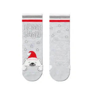 Sparkly Bear Socks Women Conte Elegant New Year image-0