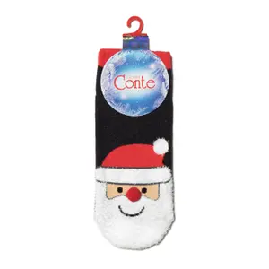 Women's Fluffy Yarn Socks with Pom-Pom Conte Elegant New Year image-2