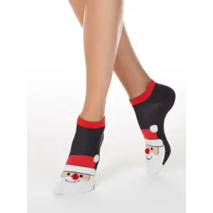 Women's Fluffy Yarn Socks with Pom-Pom Conte Elegant New Year image-3