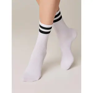 Cotton Socks with Bright Lurex Stripes Women Conte Elegant Active image-1