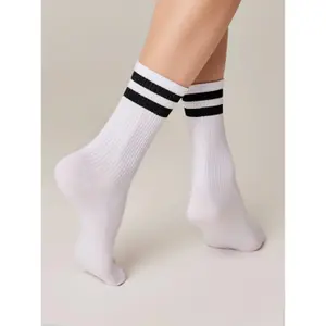 Cotton Socks with Bright Lurex Stripes Women Conte Elegant Active image-2