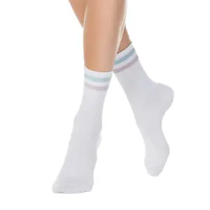 Cotton Socks with Bright Lurex Stripes Women Conte Elegant Active image-0