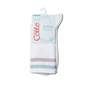 Cotton Socks with Bright Lurex Stripes Women Conte Elegant Active image-2