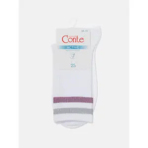 Cotton Socks with Bright Lurex Stripes Women Conte Elegant Active image-3