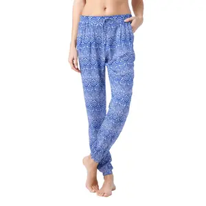 Women's Printed Fabric Trousers Conte Elegant Virginia image-0