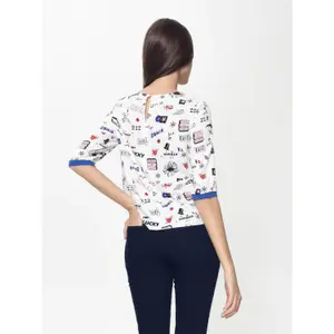 Elegant Blouse with Decorative Tie Women Conte Elegant LBL 886 image-1