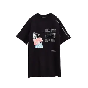 Loose Fit T-Shirt Dress Women Conte Elegant LPL 1639 Blurred image-0