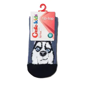 Soft Cotton Socks with a Husky Pattern for Babies Conte Kids TIP-TOP image-2