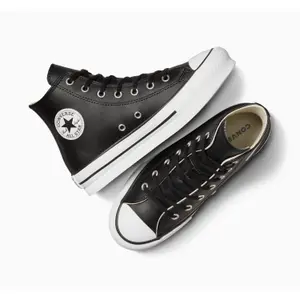 Sneakers alte in pelle con zeppetta Converse Chuck Taylor All Star image-5