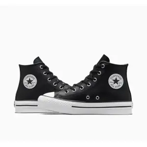 Sneakers alte in pelle con zeppetta Converse Chuck Taylor All Star image-3