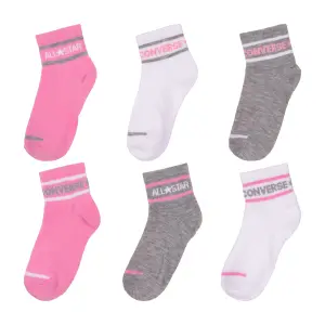 Calcetines infantiles Converse CHN Basic Wordmark QTR (x6) image-0