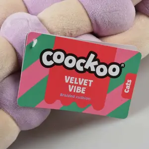 Cat cushion Coockoo Velvet Vibe image-1