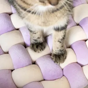 Cat cushion Coockoo Velvet Vibe image-4