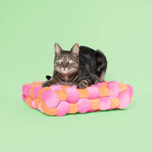 Cat cushion Coockoo Velvet Vibe image-3