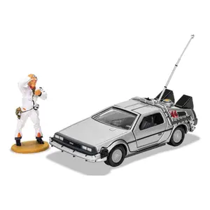 Back to the Future Vehicle Collectible Figure Corgi DeLorean and Doc Brown image-0