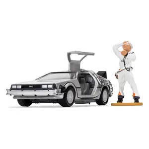 Back to the Future Vehicle Collectible Figure Corgi DeLorean and Doc Brown image-1