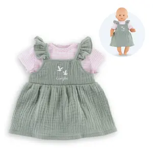Ruffled dress and bord de loire t-shirt for baby Corolle image-0