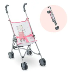 Pink cane stroller for baby Corolle image-0
