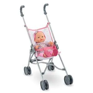 Pink cane stroller for baby Corolle image-2