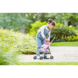 Pink cane stroller for baby Corolle image-6