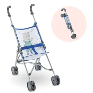 Blue cane stroller for baby Corolle image-0