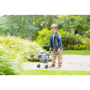 Blue cane stroller for baby Corolle image-5