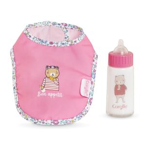 Accessoires pour poupée bavoir et biberon magique pour grand poupon Corolle image-0