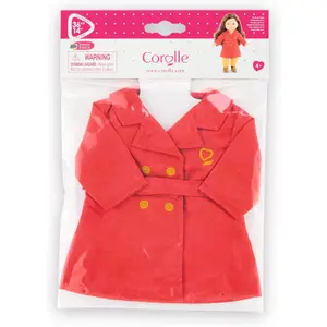 Red trench coat for doll ma Corolle image-2