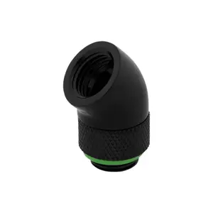 Pack of 2 fittings for 45° rotating liquid cooling system black Corsair Hydro X Series XF image-1