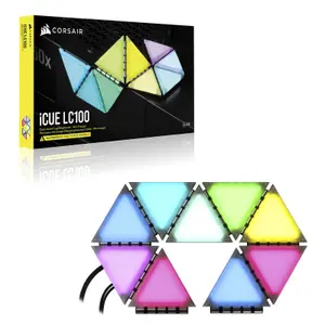 Kit de démarrage de panneaux d'éclairage RGB triangulaire Corsair iCUE LC100 image-1