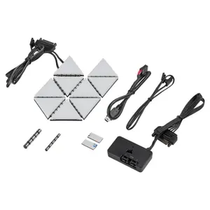 Kit de démarrage de panneaux d'éclairage RGB triangulaire Corsair iCUE LC100 image-2