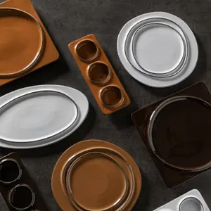 Rectangular tray with 3 compartments Costa Nova Ambar (x6) image-2