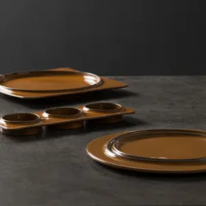 Rectangular tray with 3 compartments Costa Nova Ambar (x6) image-3