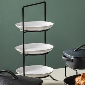 Support 3 assiettes rond en métal Costa Nova Andares Boutique Collection image-1