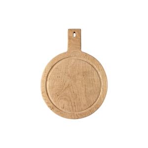 Planche à découper/service en bois ronde avec poignée plate Costa Nova