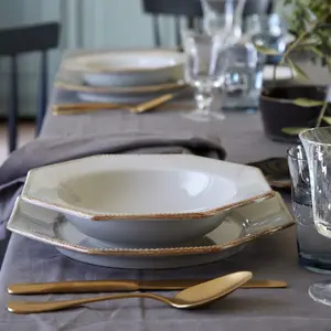 Plato hondo octogonal para pasta Costa Nova Luzia image-1