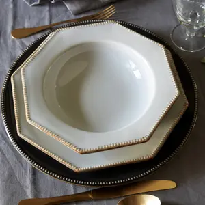 Plato hondo octogonal para pasta Costa Nova Luzia image-2