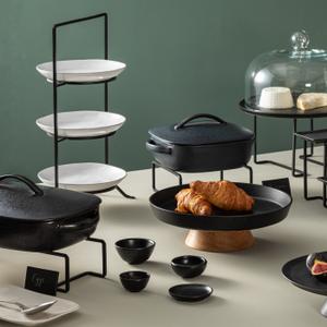 Support 3 assiettes rond en métal Costa Nova Andares Boutique Collection image-2