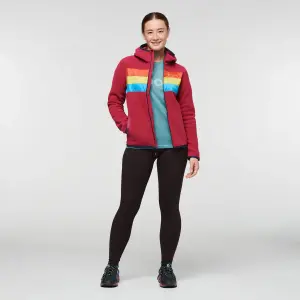 Casaco com capuz com fecho de correr para mulher Cotopaxi Teca image-1