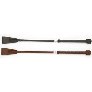 Leather Riding Crop County Whips perforated leather handle bat