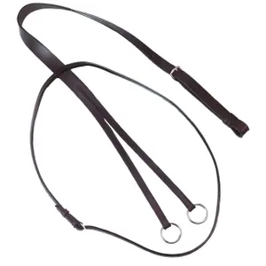 Martingale à anneaux en cuir pour cheval Covalliero image-0
