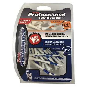 Pack tee Pride Golf Tee plastique performance 38-83 mm image-0