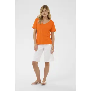 T-shirt col V femme Cream Naia Deep image-2