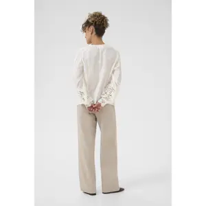 Long sleeve blouse for women Cream Tina image-4