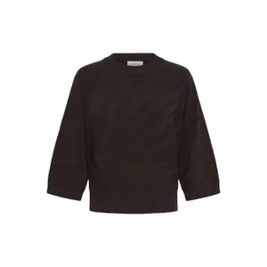Women's round neck sweater Cream Dela