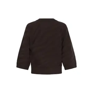 Women's round neck sweater Cream Dela image-1