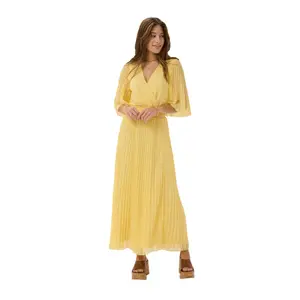 Women's short-sleeved dress Cream Aluna image-1